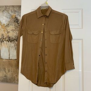 Gianni Bini suede button down
